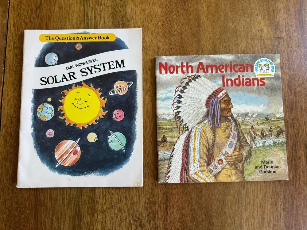 Vintage 1970s 1980s Educational Book Lot Solar System Native American